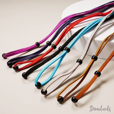 Cordon lunettes ajustable en cuir Café cariété de couleurs | Binoclards