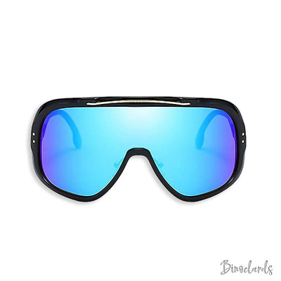 Grosses lunettes de soleil bleu | Binoclards