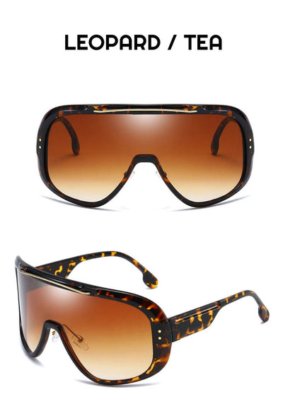 grosse lunette soleil homme couleur marron léopard | Binoclards