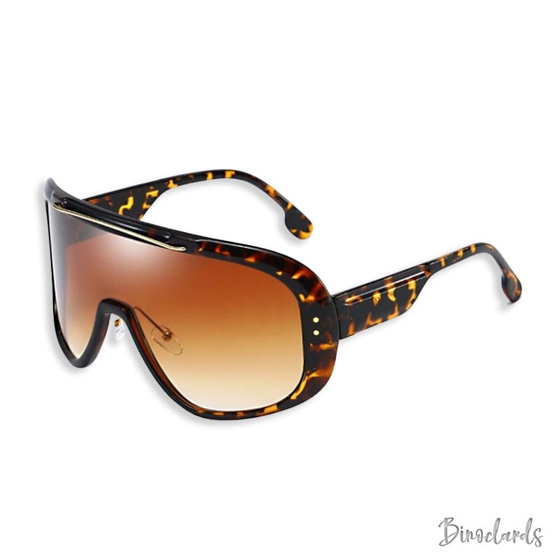 Grosses lunettes de soleil homme motif léopard | Binoclards