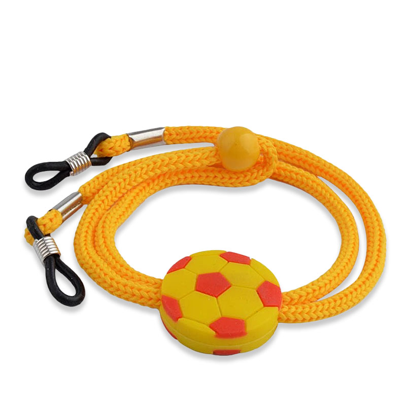 cordon lunette enfant jaune réglable motif football