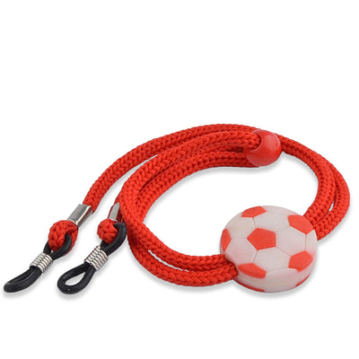 cordon en réglable pour lunettes rouge football