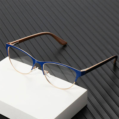 lunettes de lecture rétro tendance monture bleue
